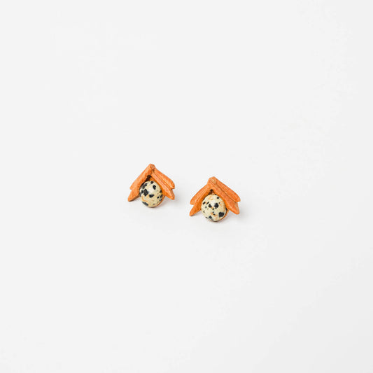 kitona-耳飾り-果樹-ダルメシアンジャスパー-ピアス/イヤリング