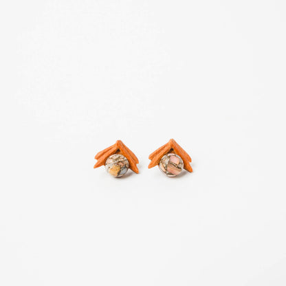 kitona-耳飾り-果樹-コッパーピンクオパール-ピアス/イヤリング