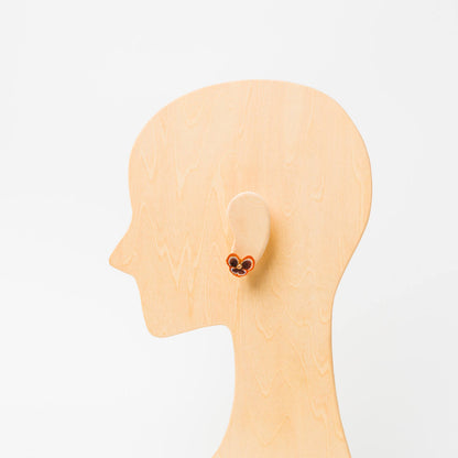 kitona-耳飾り-パンジー-オレンジ-ピアス/イヤリング