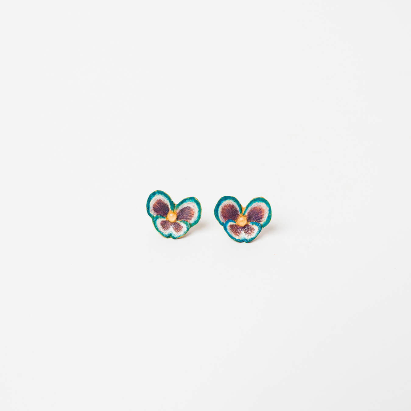 kitona-耳飾り-パンジー-ブルー-ピアス/イヤリング