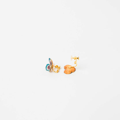 kitona-耳飾り-パンジー-ブルー-ピアス/イヤリング