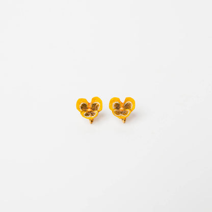 kitona-耳飾り-パンジー-イエロー-イヤリング