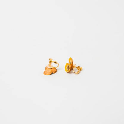 kitona-耳飾り-パンジー-イエロー-イヤリング