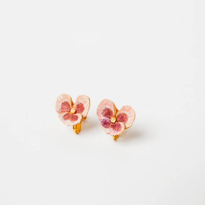 kitona-耳飾り-パンジー-ピンク-イヤリング