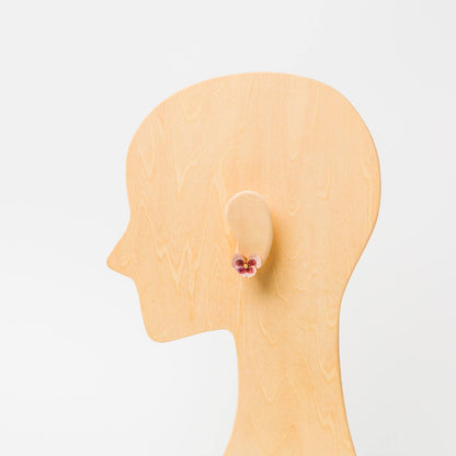 kitona-耳飾り-パンジー-ピンク-イヤリング