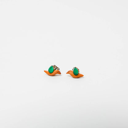 kitona-耳飾り-ハチドリ-グリーンオキニス-ピアス/イヤリング