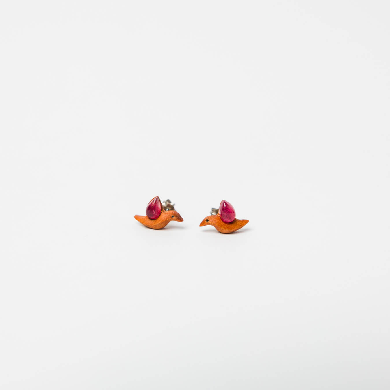 kitona-耳飾り-ハチドリ-ピンクトルマリン-ピアス/イヤリング