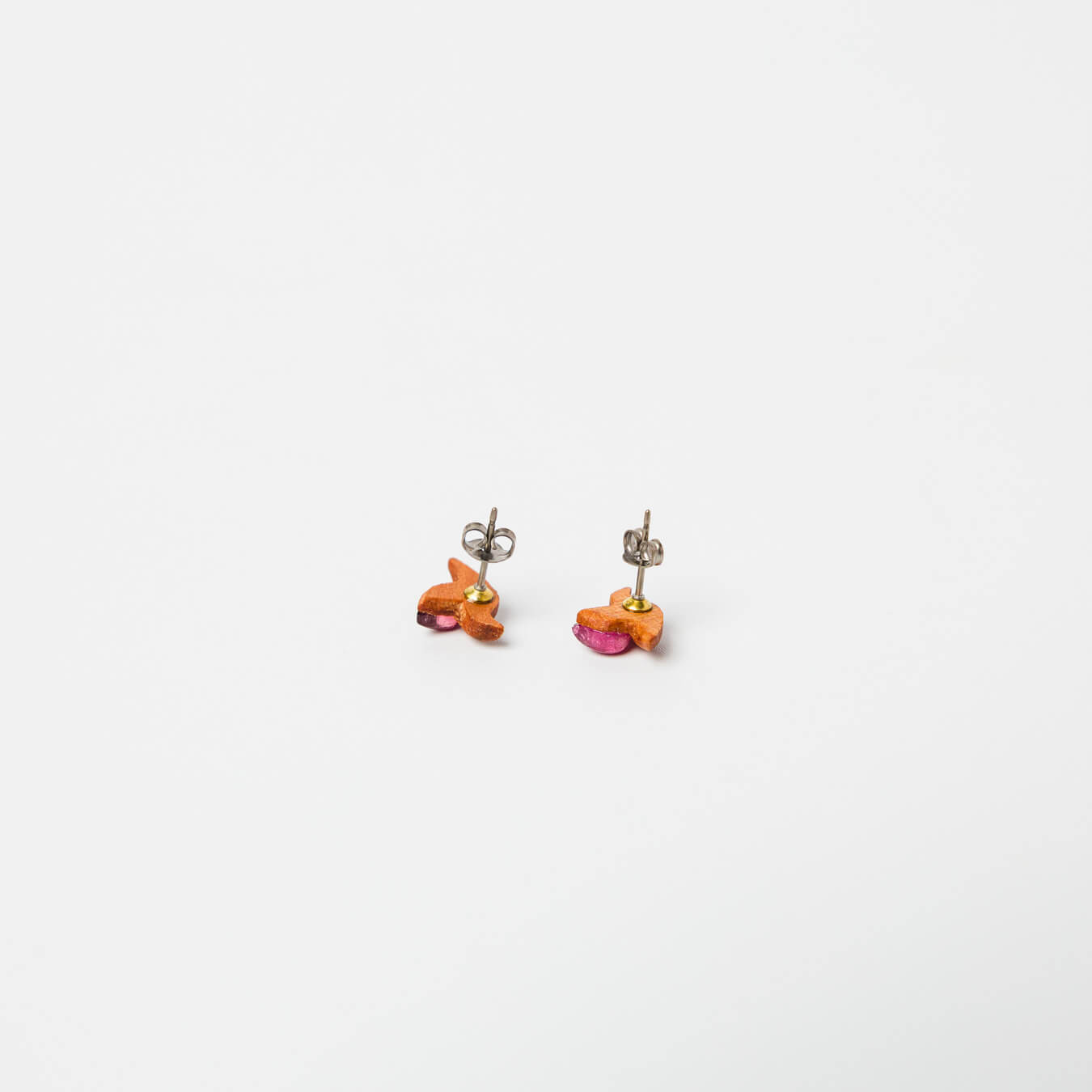 kitona-耳飾り-ハチドリ-ピンクトルマリン-ピアス/イヤリング