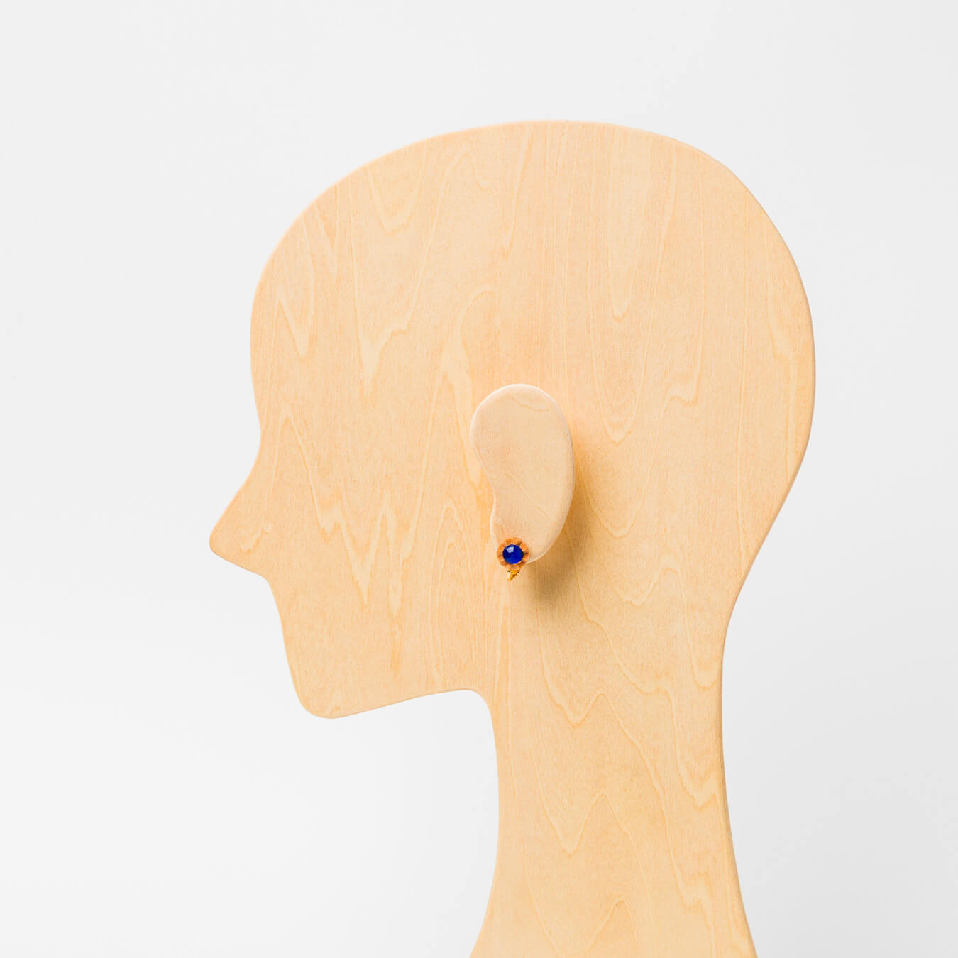 kitona-耳飾り-プリーツフラワーSS-ラピスラズリ-ピアス/イヤリング