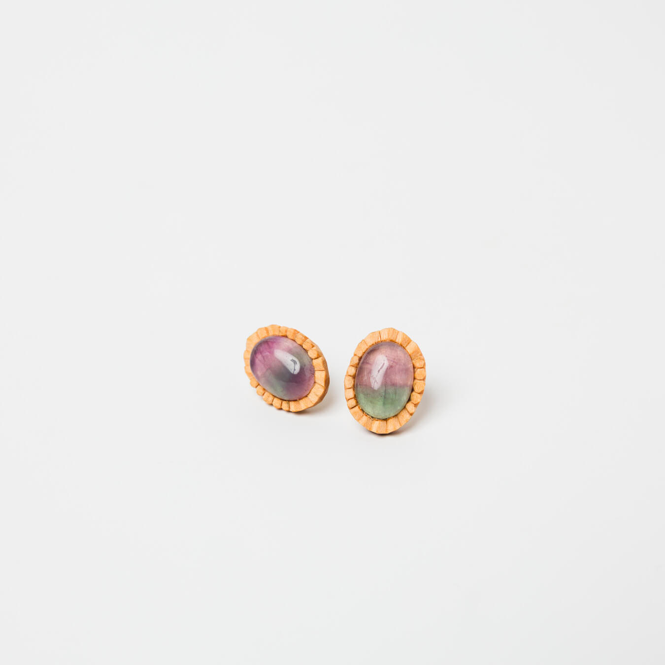 kitona-耳飾り-プリーツフラワーL-フローライト-ピアス/イヤリング