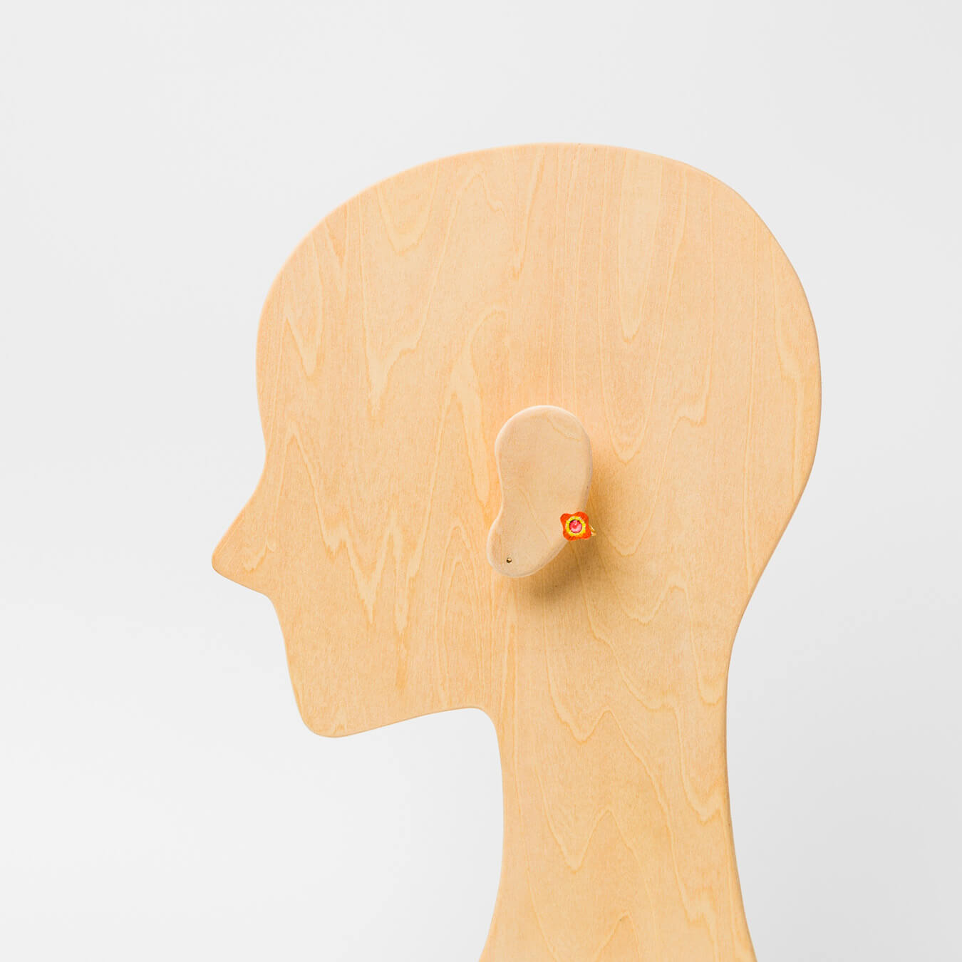 kitona-ミニ花イヤカフ-スワロフオレンジ