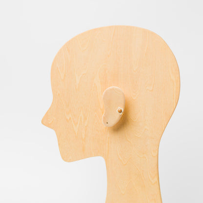 kitona-ミニ花イヤカフ-木ビーズホワイト