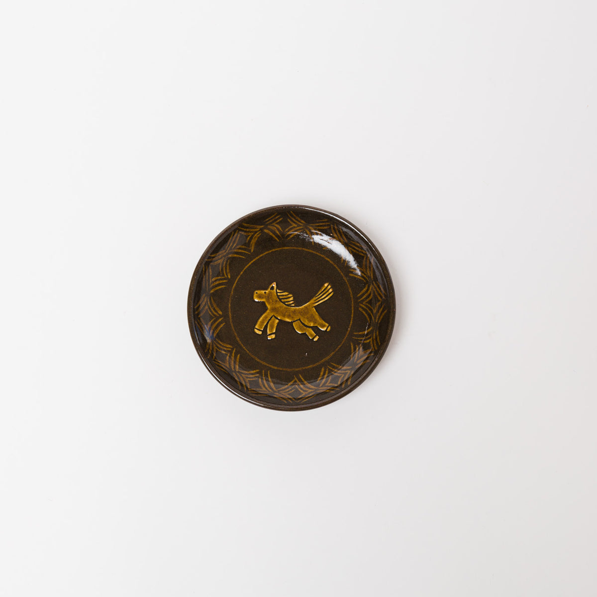 濵田綾音-飴釉 小皿-2