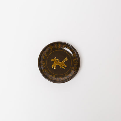 濵田綾音-飴釉 小皿-2
