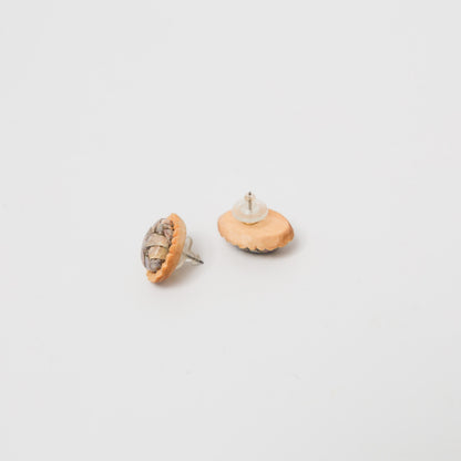 kitona-耳飾り-プリーツフラワーL-コッパーピンクオパール-ピアス/イヤリング