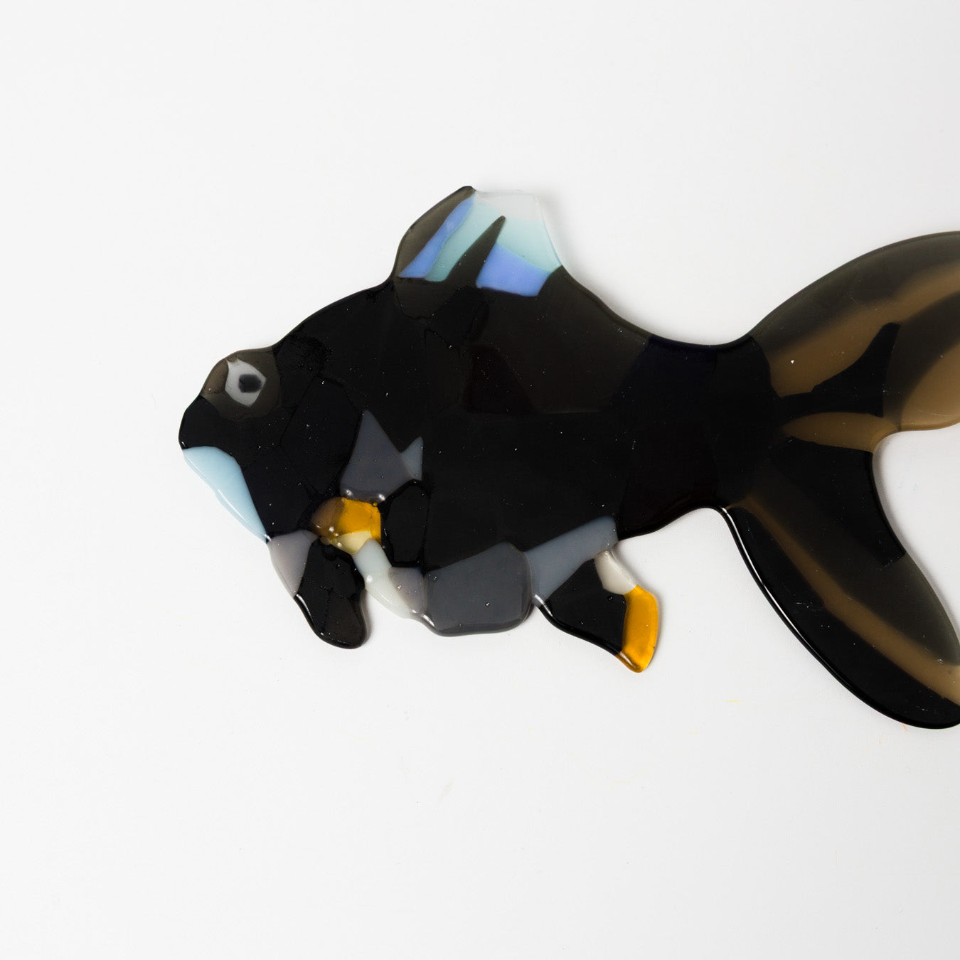 荒井美乃里-ガラスの壁飾り「金魚」