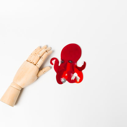 荒井美乃里-ガラスの壁飾り「タコ」