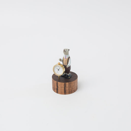 atelier coin-シロクマの置時計-1