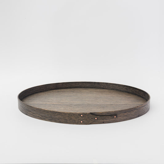 フナハシトモハル-オーバルトレイ（大）-鉄媒染