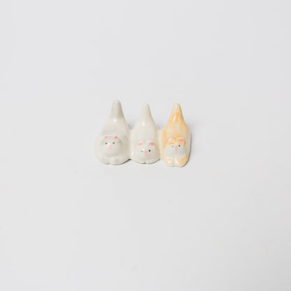 北原祥平-ネコの集まり（リングスタンド・カトラリーレスト）-1