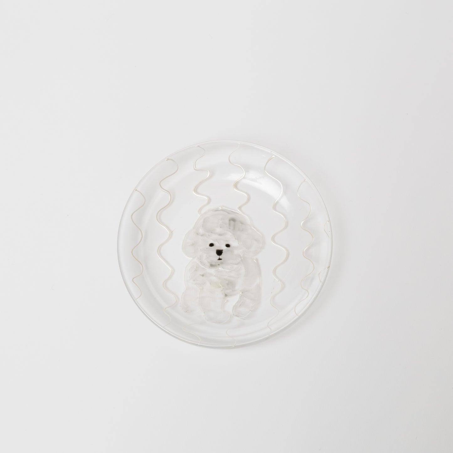 クロミヤアイ-絵付けガラス皿(15cm)-1