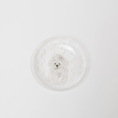クロミヤアイ-絵付けガラス皿(15cm)-1