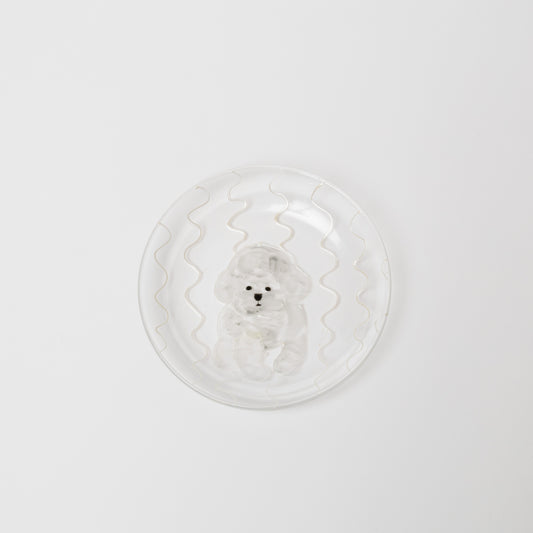 クロミヤアイ-絵付けガラス皿(15cm)-1