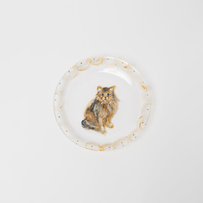 クロミヤアイ-絵付けガラス皿(18cm)-2