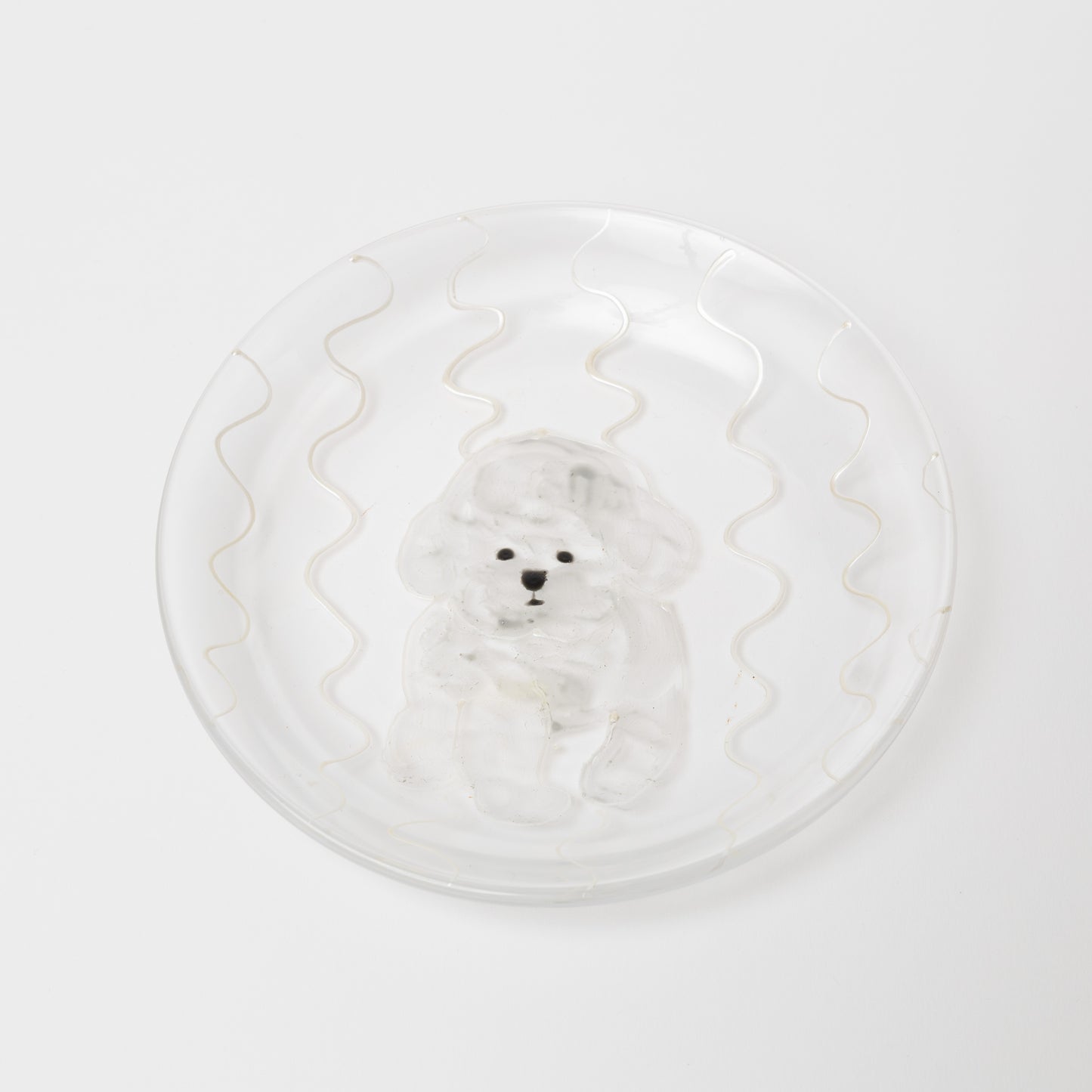 クロミヤアイ-絵付けガラス皿(15cm)-1