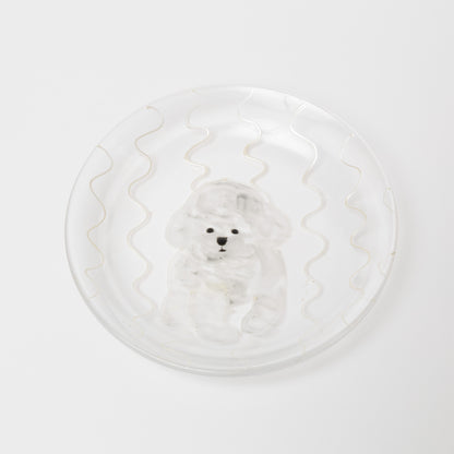 クロミヤアイ-絵付けガラス皿(15cm)-1