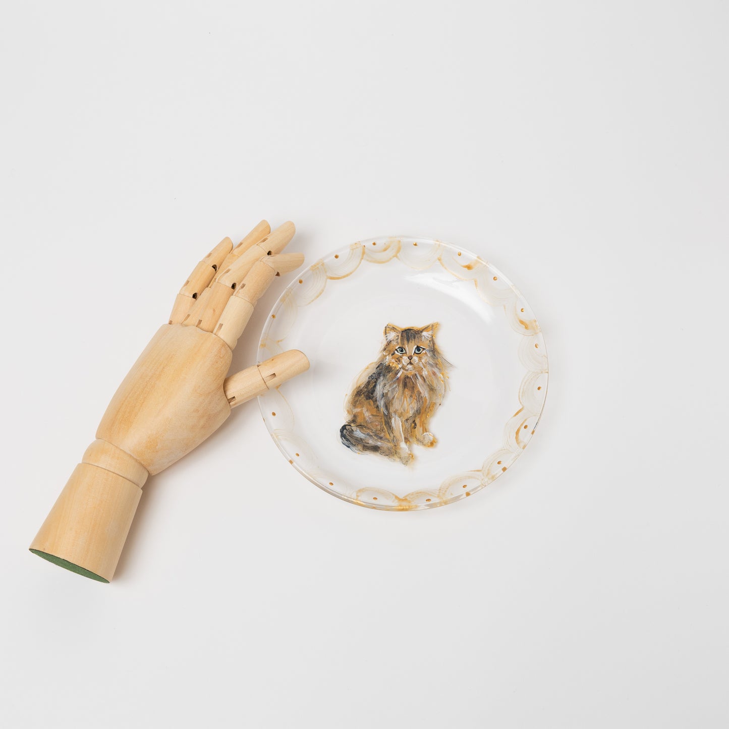 クロミヤアイ-絵付けガラス皿(18cm)-2