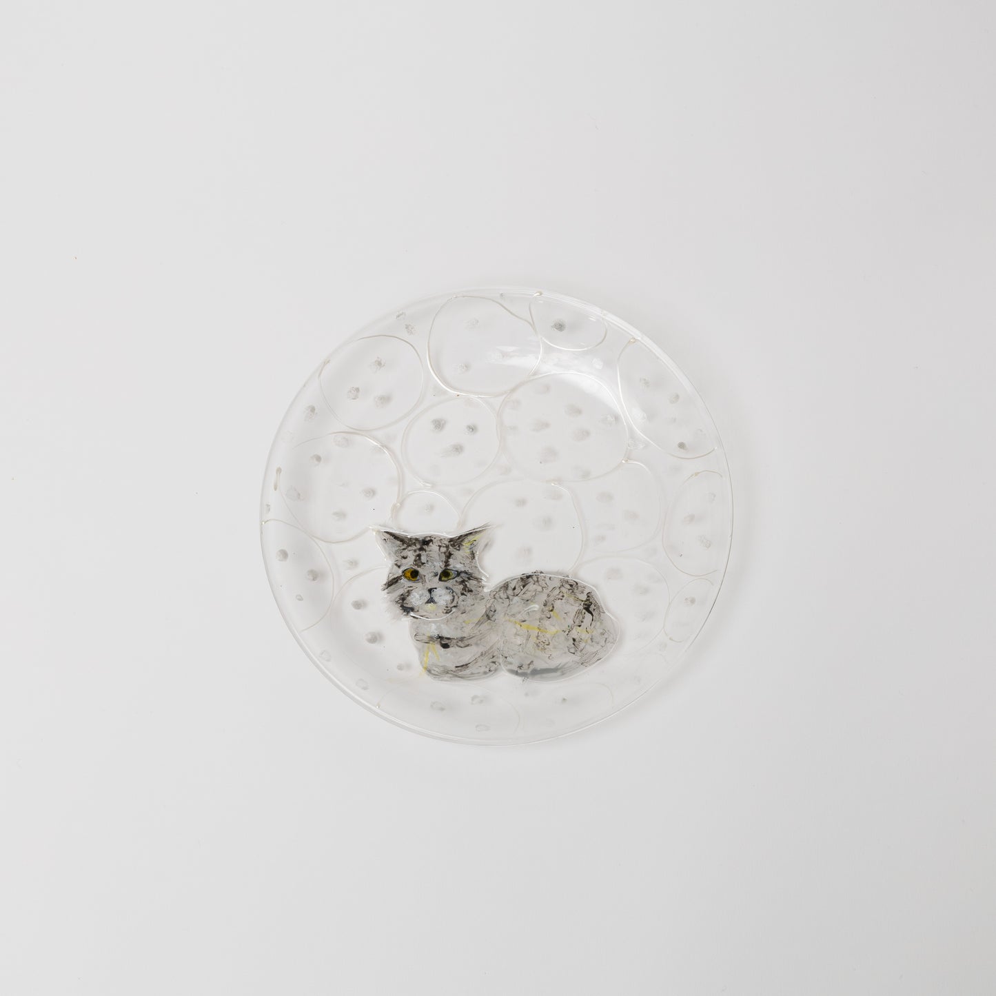 クロミヤアイ-絵付けガラス皿(18cm)-3