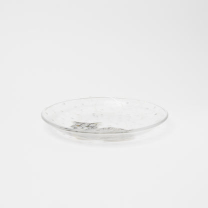 クロミヤアイ-絵付けガラス皿(18cm)-3