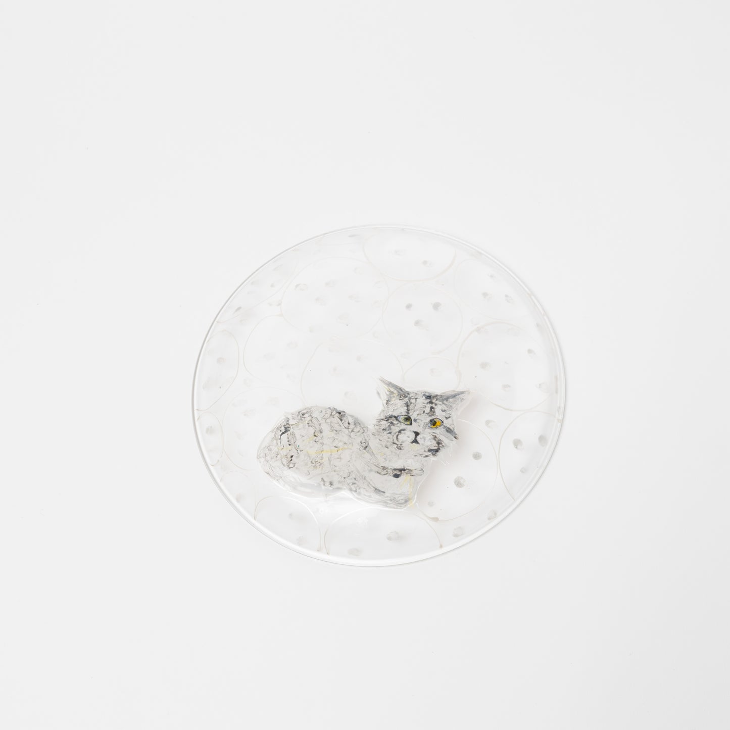 クロミヤアイ-絵付けガラス皿(18cm)-3