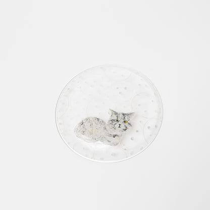 クロミヤアイ-絵付けガラス皿(18cm)-3