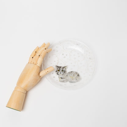 クロミヤアイ-絵付けガラス皿(18cm)-3