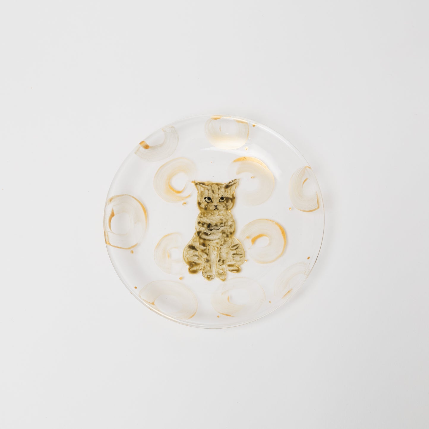 クロミヤアイ-絵付けガラス皿(18cm)-4