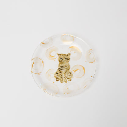 クロミヤアイ-絵付けガラス皿(18cm)-4