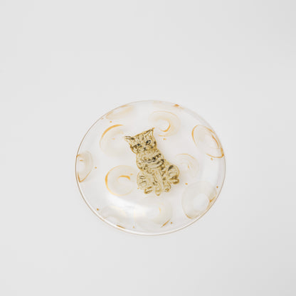 クロミヤアイ-絵付けガラス皿(18cm)-4