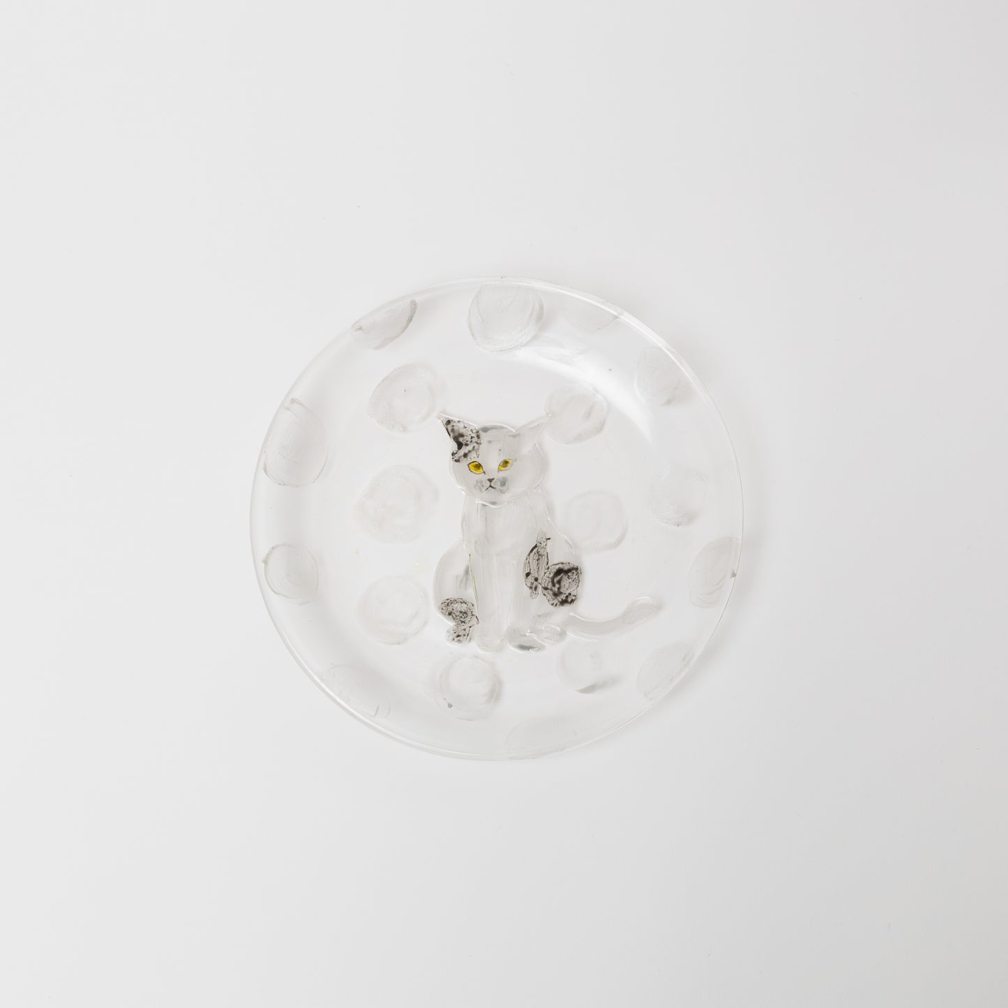 クロミヤアイ-絵付けガラス皿(18cm)-5