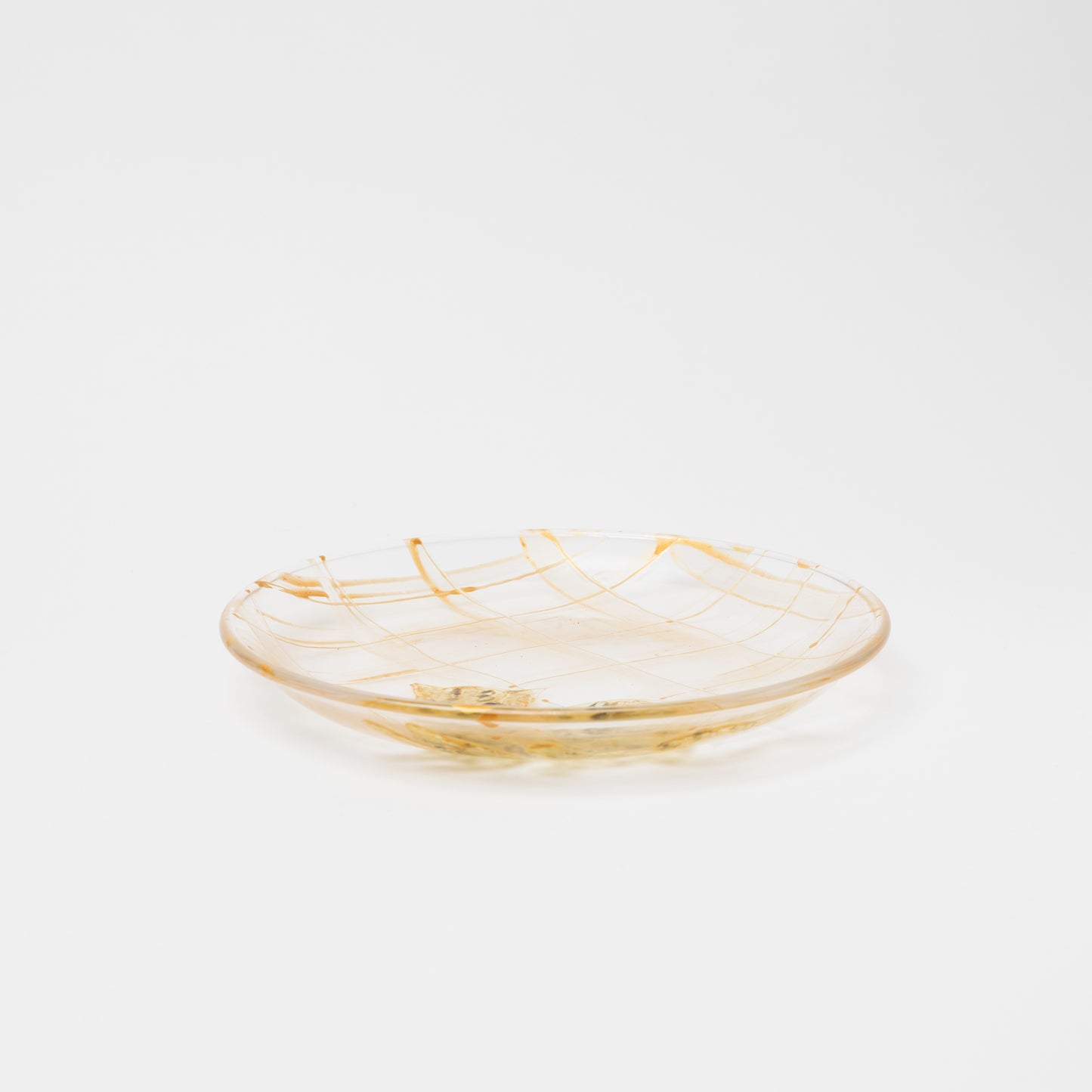 クロミヤアイ-絵付けガラス皿(18cm)-6