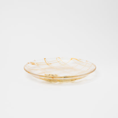 クロミヤアイ-絵付けガラス皿(18cm)-6