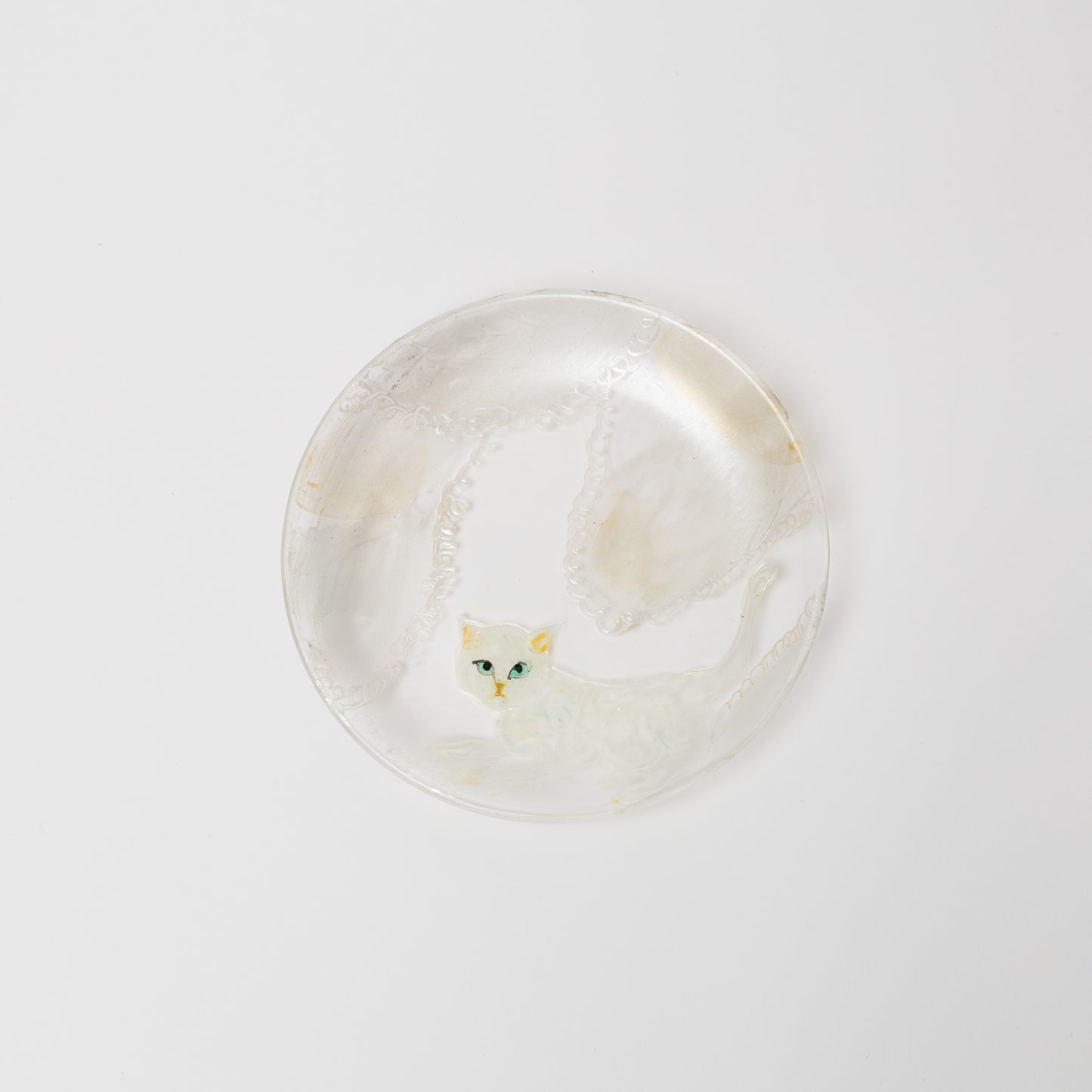 クロミヤアイ-絵付けガラス皿(18cm)-7