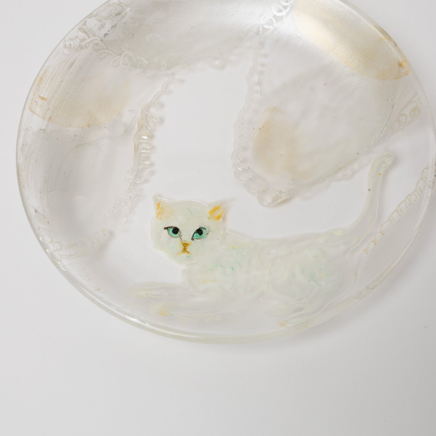 クロミヤアイ-絵付けガラス皿(18cm)-7