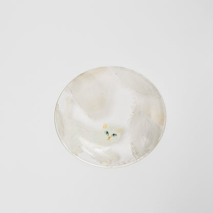 クロミヤアイ-絵付けガラス皿(18cm)-7