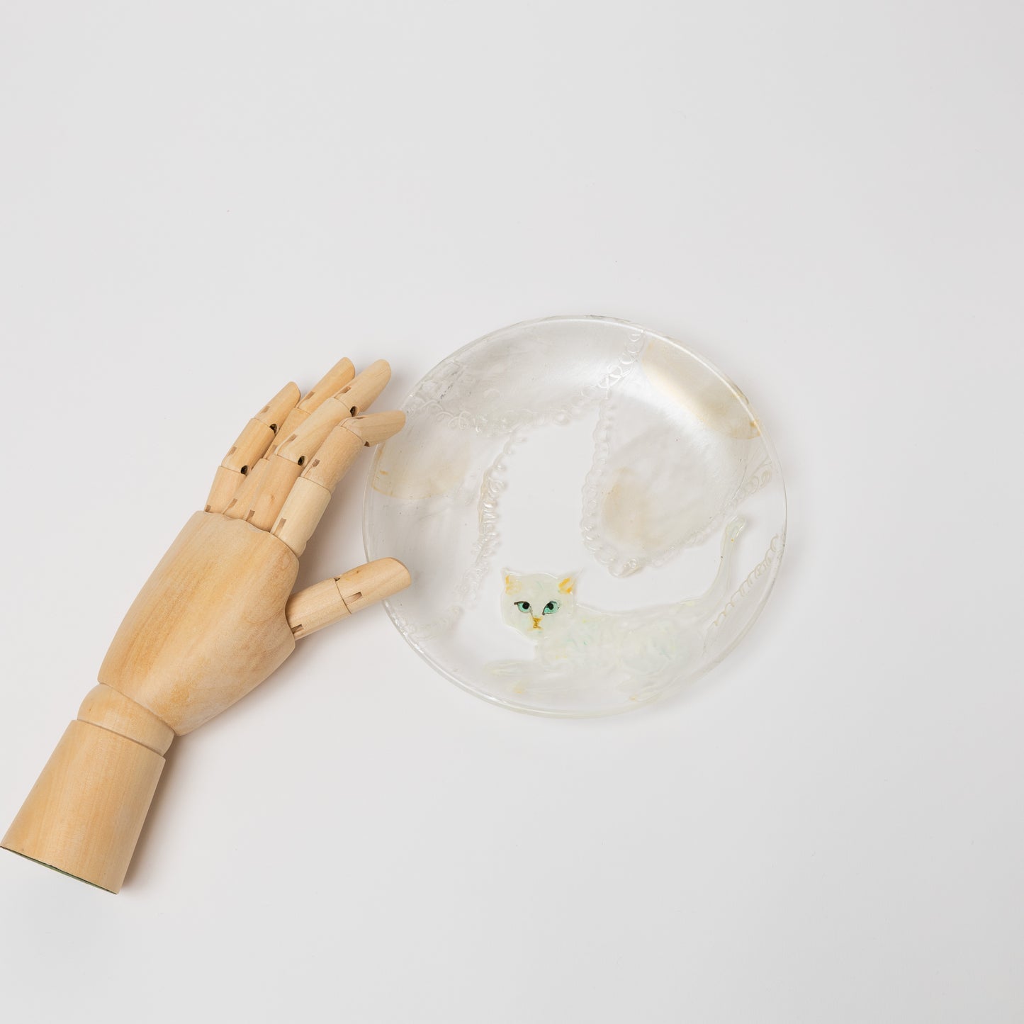 クロミヤアイ-絵付けガラス皿(18cm)-7