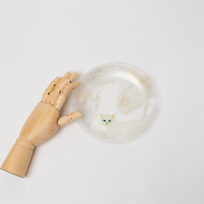 クロミヤアイ-絵付けガラス皿(18cm)-7