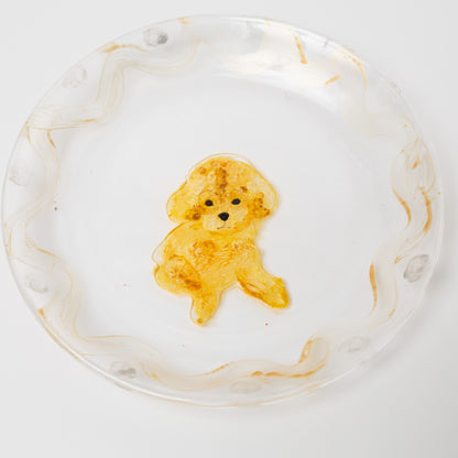 クロミヤアイ-絵付けガラス皿(18cm)-8