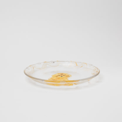 クロミヤアイ-絵付けガラス皿(18cm)-8