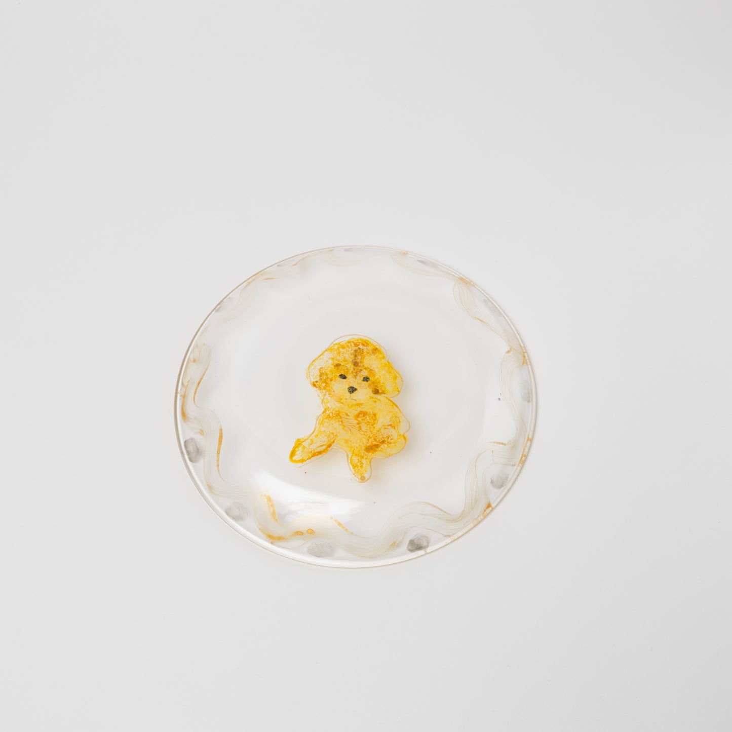 クロミヤアイ-絵付けガラス皿(18cm)-8